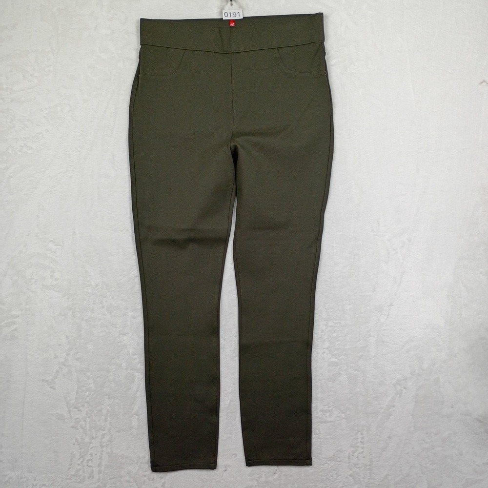 Spanx Womens Olive Green Ponte Leggings High Waisted Pull On Pants Size Medium